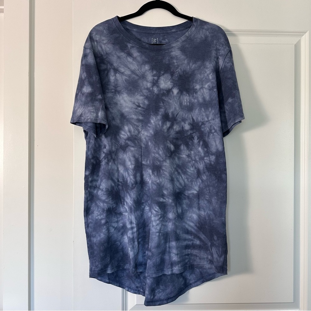 George (M) Blue Tie Dye Loose Fit T-Shirt